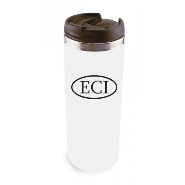 14oz Stainless Steel Tumbler w/ Lid - Sublimated Logo Thumbnail