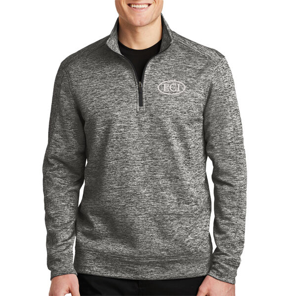 Sport-Tek® PosiCharge® Electric Heather Fleece 1/4-Zip Pullover - Embroidered Logo Thumbnail