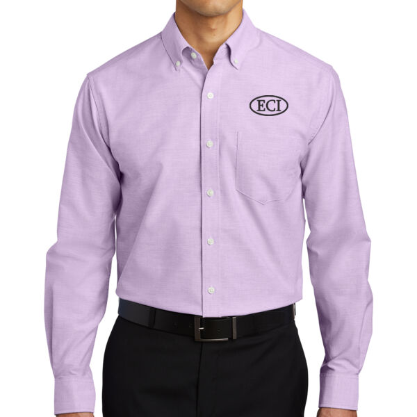 Port Authority® SuperPro™ Oxford Shirt - Embroidered Logo Thumbnail