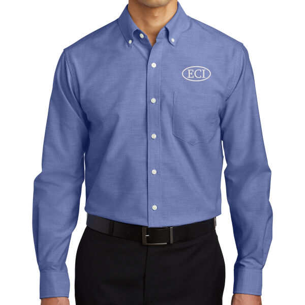 Port Authority® SuperPro™ Oxford Shirt - Embroidered Logo Thumbnail