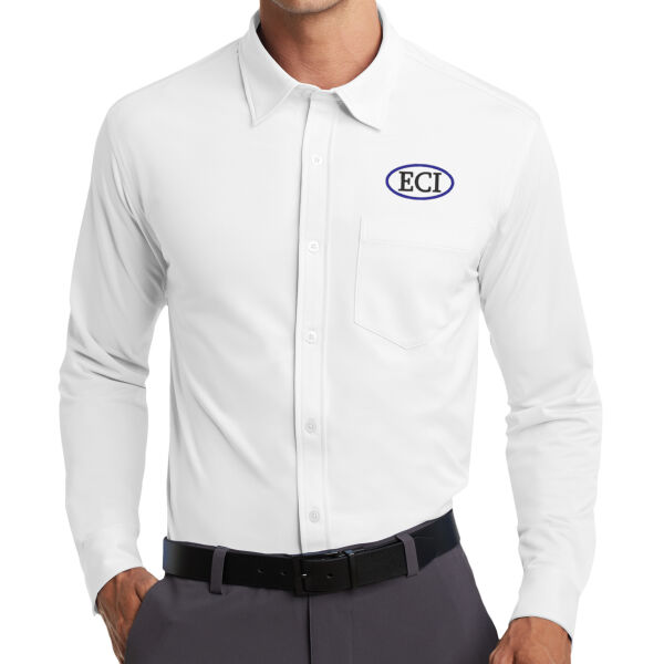 Port Authority® Dimension Knit Dress Shirt - Embroidered Logo Thumbnail