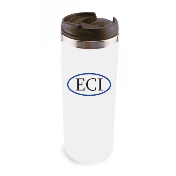 14oz Stainless Steel Tumbler w/ Lid - Sublimated Logo Thumbnail