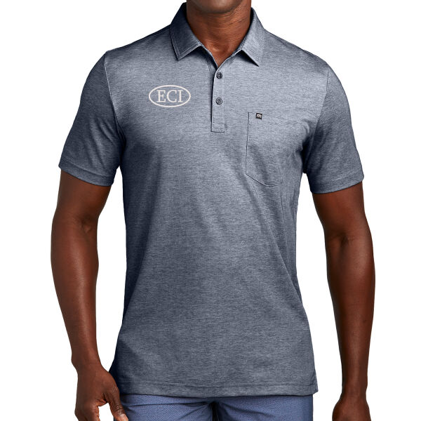 TravisMathew Oceanside Heather Pocket Polo - Embroidered Logo Thumbnail