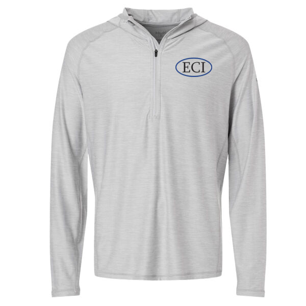 HUK Mens Atoll Half Zip Hooded Pullover - Printed Logo Thumbnail