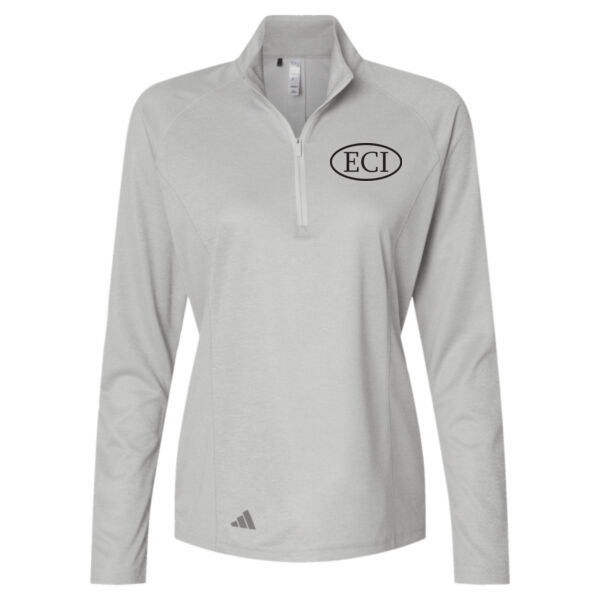 Adidas Women's Space Dyed Quarter-Zip Pullover - Printed Logo Thumbnail