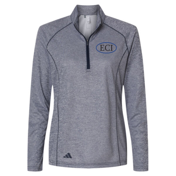 Adidas Women's Space Dyed Quarter-Zip Pullover - Printed Logo Thumbnail