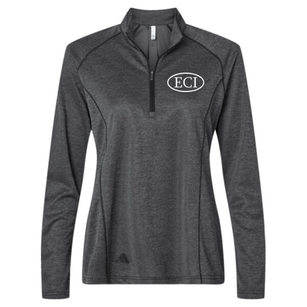 Adidas Women's Space Dyed Quarter-Zip Pullover - Printed Logo Thumbnail